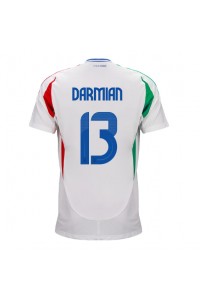 Italië Matteo Darmian #13 Voetbaltruitje Uit tenue EK 2024 Korte Mouw